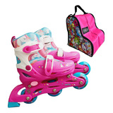 Rollers Infantiles Extensibles Scooter + Bolso Unicornios