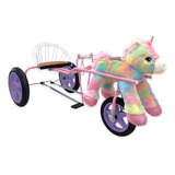 Karting Sulky A Pedal P R E M I U M Peluche Unicornio Rienda