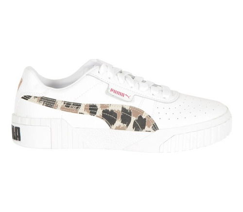 Zapatilla Mujer Puma Cali Leopard Wns 393324 01 White 