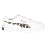 Zapatilla Mujer Puma Cali Leopard Wns 393324 01 White 