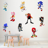 Pegatina De Pared De Dibujos Animados De Sonic Vinilos Decor