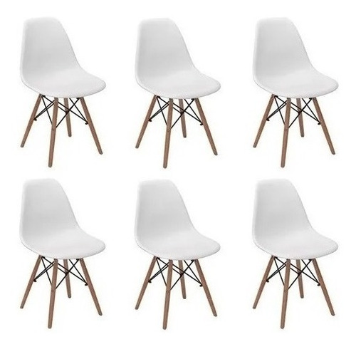 Cadeira Mesa Redonda Quadrada Eames Eiffel, 6 Unidades