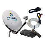 Kit Para Tv Antena + Receptor Sem Mensalidade Vivensis
