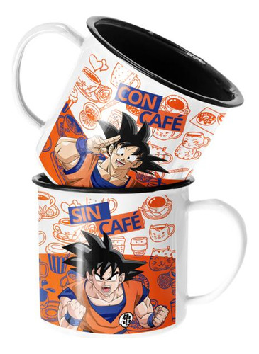 Taza Enlozada Lechera Goku Con Y Sin Cafe Dragon Ball
