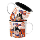 Taza Enlozada Lechera Goku Con Y Sin Cafe Dragon Ball