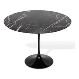 Mesa Tulipa  Lateral Alta  Nero Marquina  60 Cm  X 75h   