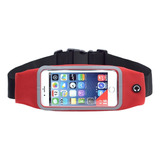 Riñonera Deportiva Para Celular Impermeable X 2unidades Rojo