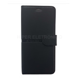 Capa Carteira Flip Cover Para Redmi Note 8 Preta