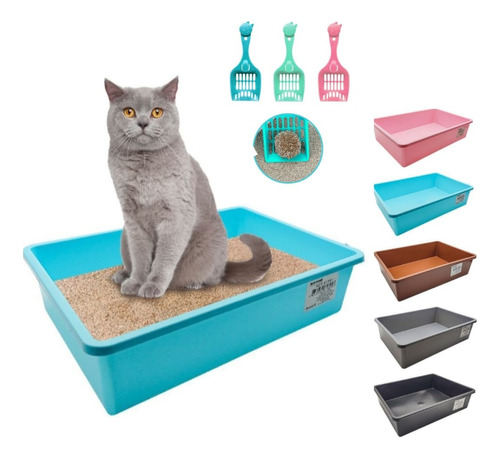 Arenero Para Gatos Caja Clasica Abierta + Pala De Regalo Cs