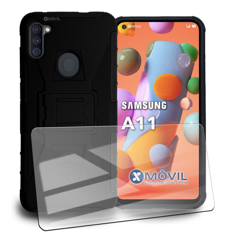 Funda Samsung A11 Uso Rudo Clip + Mica