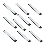 10 Lâmpadas Led Linear Slim Preta 40w 120cm 3200lm 6.500k