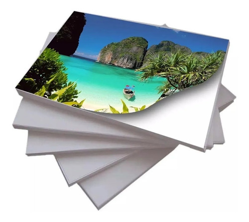 Kit Top Papel Foto Glossy 100f 180g + 100f 135g Adesivo A4