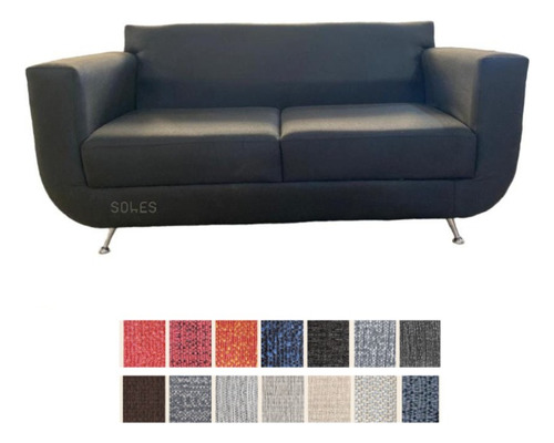 Sillon Sara 1,70 Mts Sofa Confortable Patas De Metal 