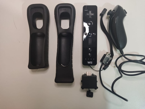 Controle Nintendo Wii Remote + Nunchuk + Capa + Sensor Bar