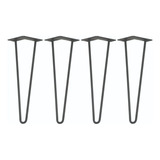 Patas Hairpin 50 Cm Pack X 4 De Hierro Para Mesas Bajas 