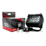 Faro Para Moto Rasen Cuadrado 12 Led Luz Blanca 3 Celdas Con