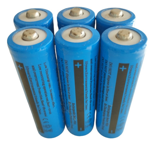 Kit 6 Bateria18650 Li-ion  9900mah 4.2v Lanterna Tática Nova