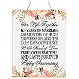 Placa   Del 65º Aniversario  65 Años De Matrimonio  R...