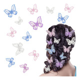 18 Pinzas De Mariposa Para El Cabello, Lazos Para El Cabell.