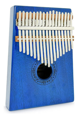 Kalimba Thumb Piano De 17 Teclas, Madera De Okume Azul,...