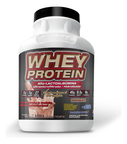 Whey Protein 4,000 Gr Alfa Lactoalbúmina Proteina De Leche Sabor Chocolate