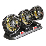 Potente Ventilador Para Coche Pequeño, Tres Cabezales, 12 V