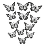 Adhesivo 3d Con Forma De Mariposa Hueca Para Pared, Decoraci