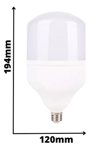 Lâmpada Led Bulbo 50w E27 Econômica Bivolt 6500k Cor Da Luz Branco 110v/220v