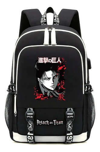 L Mochila Attack On Negra 2024, Gran Capacidad, Ligera,
