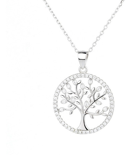 Collar Con Colgante Plata S 925 Árbol De La Vida Circones