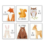 Cuadro Animales Bosque Para Habitación Bebés