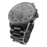 Reloj Citizen Nighthawk Ecodrive Acero Negro Crono Hombre