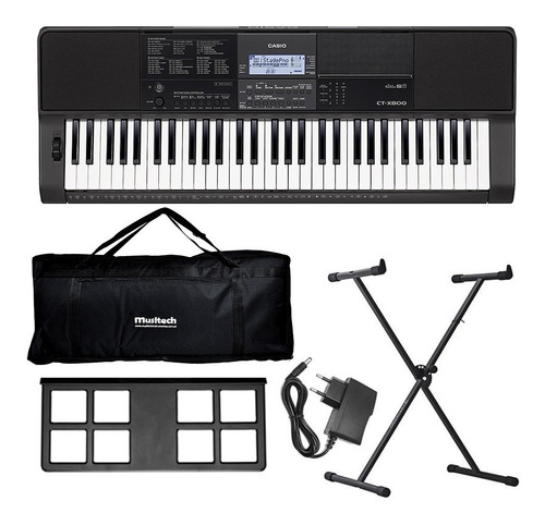 Teclado Casio Ct-x800+fonte+bag+suporte X Nf-e Garantia 1ano