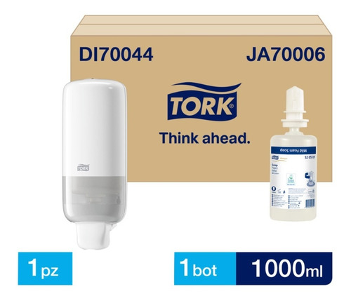 Dispensador Jabón En Espuma Tork Blanco + Carga