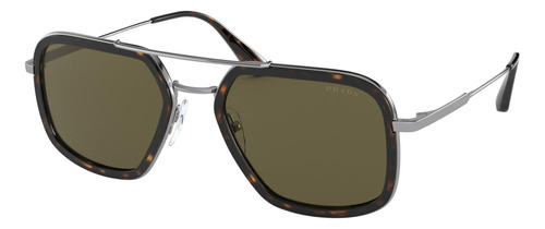 Prada Spr 57xs 01a-8c1 Aviator Square Coffe Tortoise