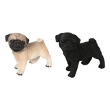 Estátua Miniatura De Cachorro Pug Para Sala De Painel