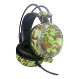 Headset Gamer Camuflado Led Fone E Microfone Xtrad Head Set