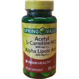 Spring Valley - Acetil L-carnitina 800 Mg Más Ácido Alfa L