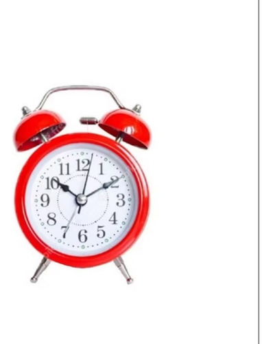Reloj Despertador Con Pila Rojo Vintage Retro Hamelin