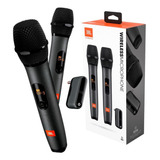 Kit Com 02 Microfones Sem Fio Jbl Black Wireless