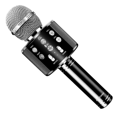 Micrófono De Karaoke Inalámbrico Bluetooth, 4 En 1 Máquina Y