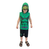 Conjunto Infantil Camisa Regata E Shorts Hulk