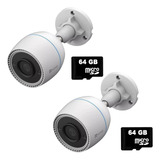 Pack 2 Camaras Seguridad Ezviz Exterior C3tn 2mp + 64gb