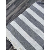 Alfombra Rustica Rayada Natural Gris 120x160 Kreatex