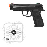 Pistola Airsoft 6mm Co2 Rossi Wingun C12 + Alvos