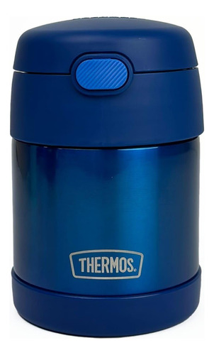 Pote Frasco Térmico Thermos Com Colher F310 Azul 290ml