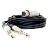  Cable Canon Xlr Hembra Balanceado A 2 Plug 6,5mm Mono L Y R