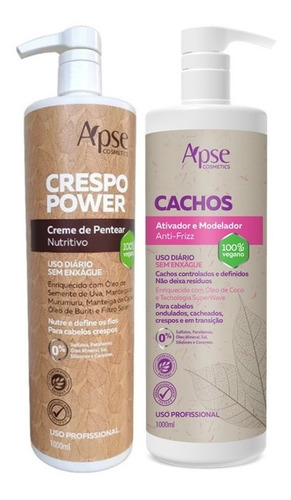 Kit Creme De Pentear Crespo Power 1l E Ativador Cachos 1l