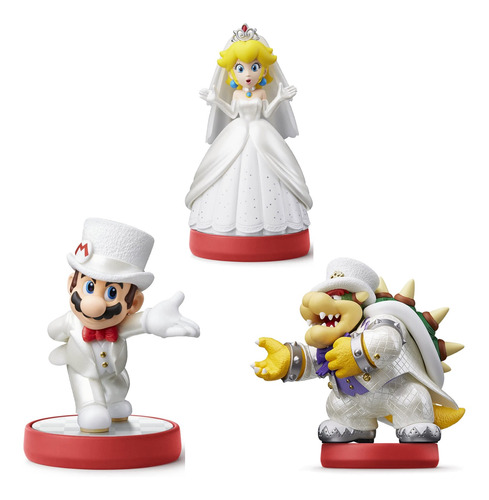 Paquete De 3 Bodas De Nintendo Amiibo Super Mario Odyssey