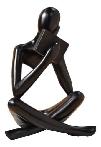 Estatuilla De Arte De Decoración Moderna 8cmx6cmx12cm Negro